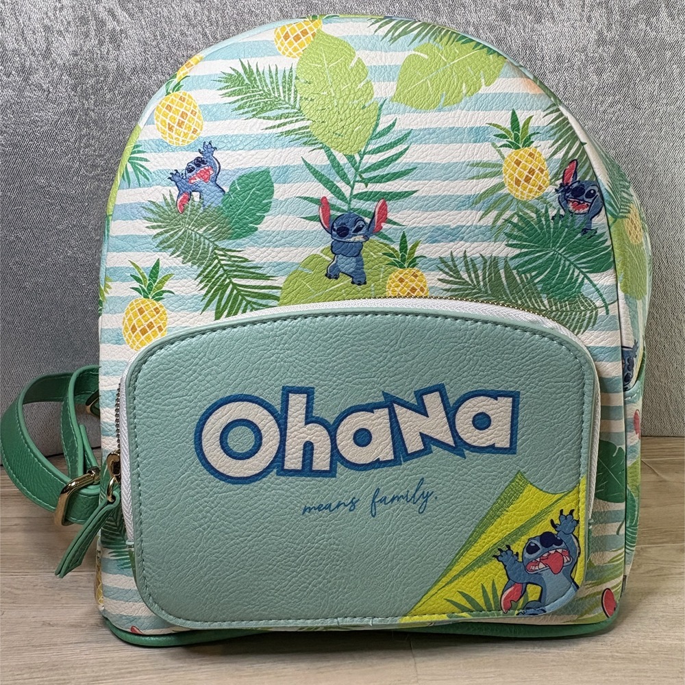 Danielle Nicole Disney Lilo & Stitch Ohana Means Family Tropical Mini Backpack